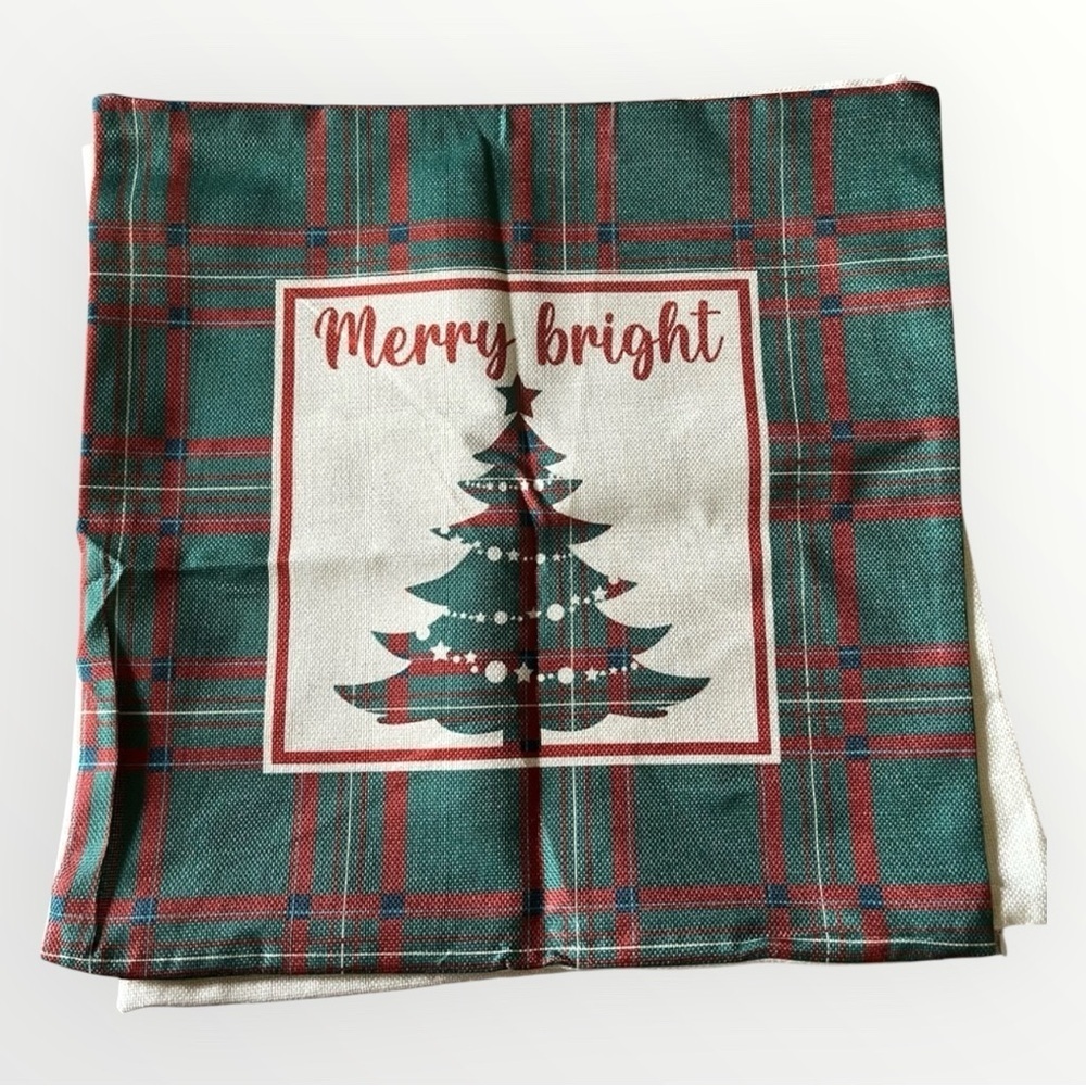 Set of 4 (Different) Christmas Pillow Covers 18 x 18